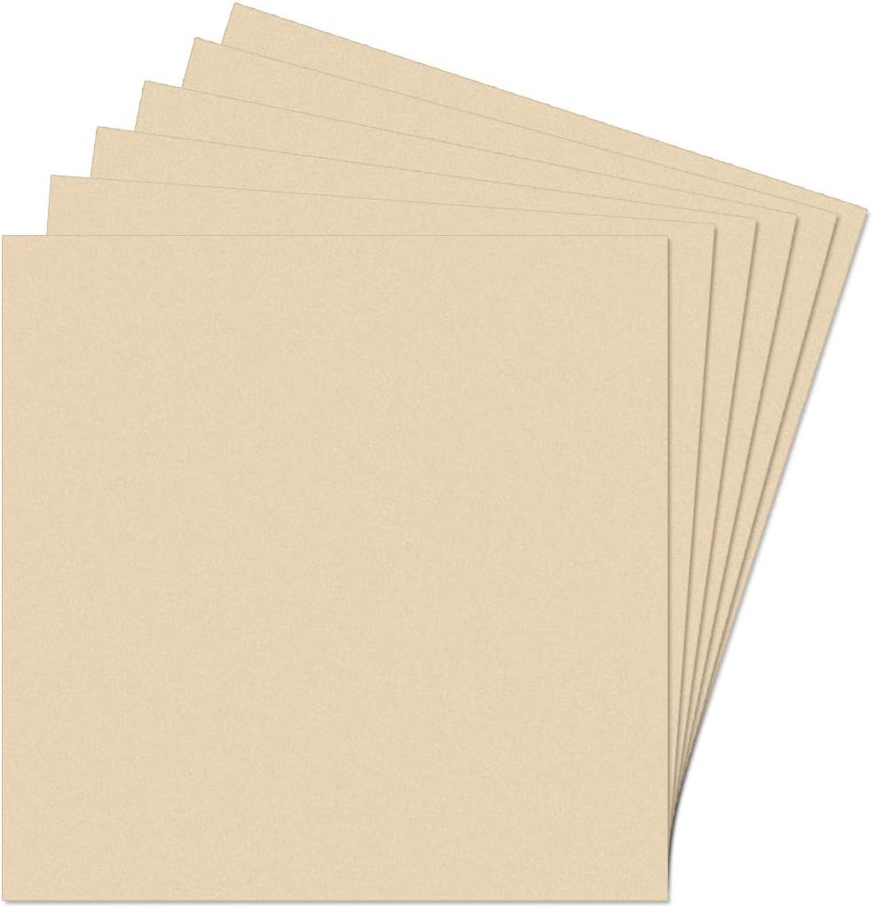 Incredible Gifts India MDF Wood Sheets for Craft Use, Brown, 6 X 6 Inches, 6 Pieces