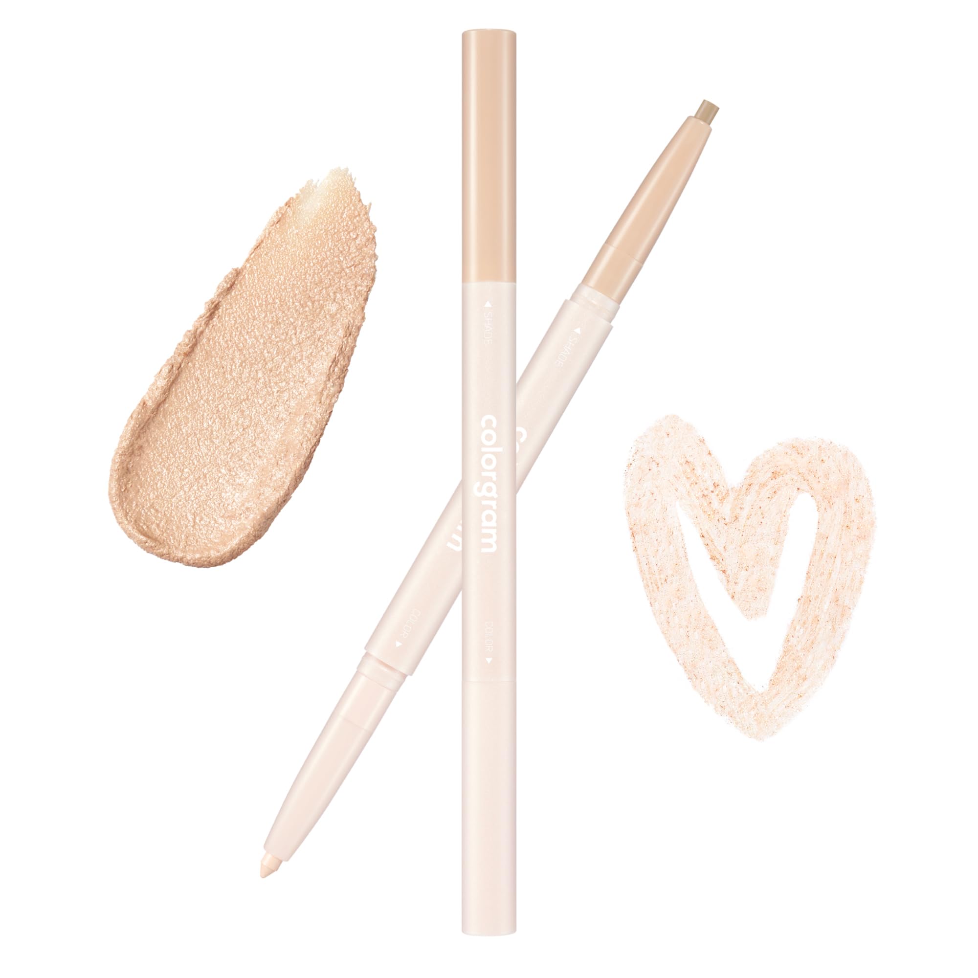 Shein 02 Cooltone Double-Ended Silkworm Pen, 2-In-1 Highlighter & Contour Pen,