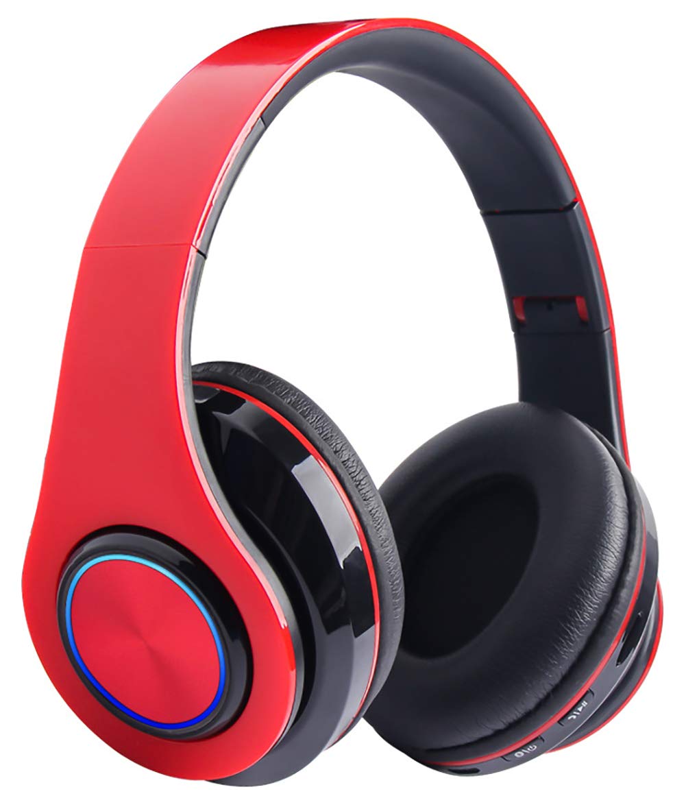 Cuffie Senza Fili Rosse,Cuffie da Corsa Auricolari per Palestra Ciclismo Telefono Allenamento Integrata Ancellazione Rumore Integrata Trasmissione Bluetooth 15 M(Rosso)