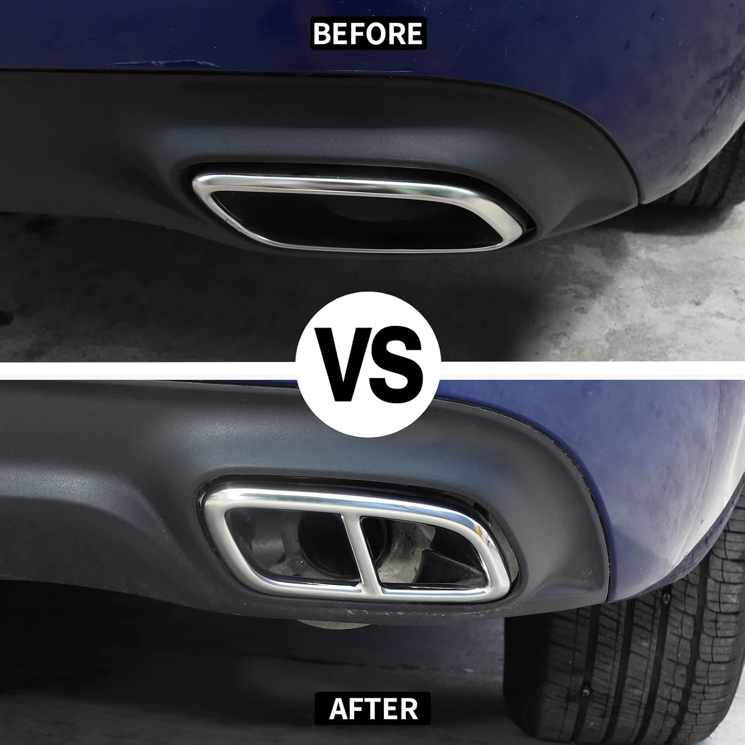 JWWY Stainless Steel Exhaust Muffler Tail Pipe Trim Cover for 2015-2022 Dodge Charger Exterior Accessories