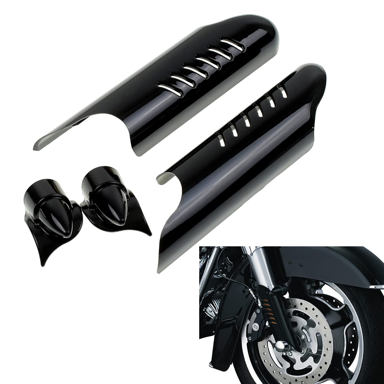 ロードグライド2023 純正フロントフォークカバー Amazon | HDBUBALUS バイク フロントフォーク カバー ロア