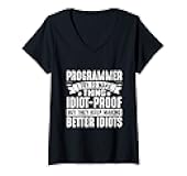 Womens Funny programmer saying - Geek, Coder & DevOps - Coding V-Neck T-Shirt