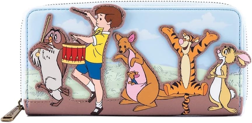 loungefly Winnie The Pooh 95th Anniversary Zip Around Wallet, Multicolor
