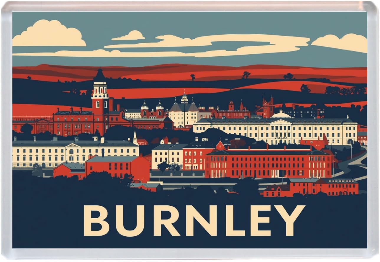 Burnley - Lancashire - Jumbo Artistic Fridge Magnet 96 x 67mm BBSFHM3204