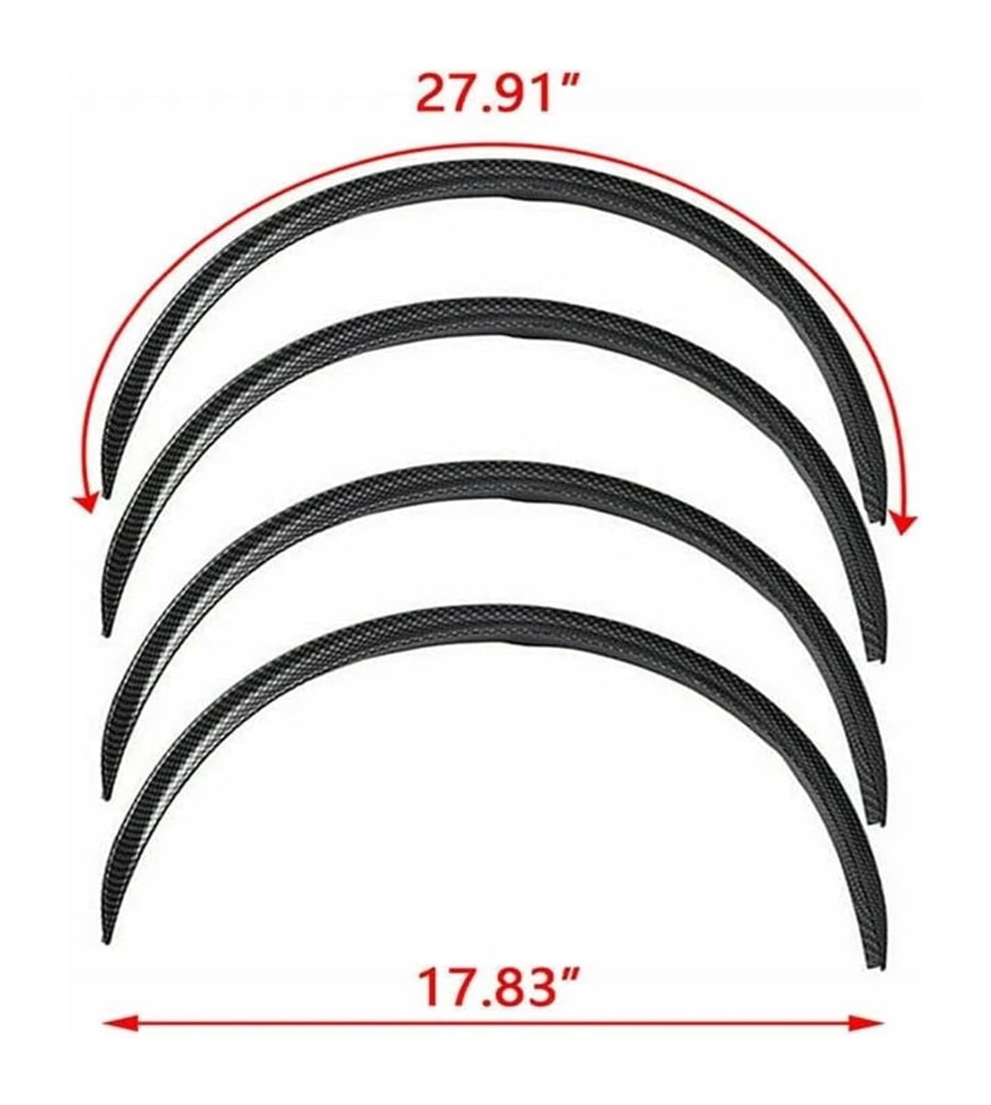 pour VW pour Golf pour Sagita pour B&eetle pour Caddy pour Passat pour Polo 73 Cm Sourcils Roue Voiture Bande Évasée Garniture d'arc Garde-Boue Sourcil Roue Voiture
