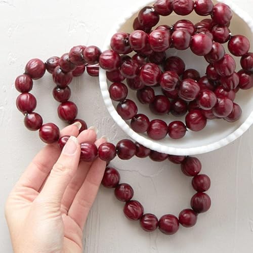 Factory Direct Craft CRANGARLAND Realistic Dried Look Artificial Cranberry Christmas Tree Garland - Holiday Decoration Of Pre-Strung Old Fashion Prestrung Faux Cranberries thumb #1