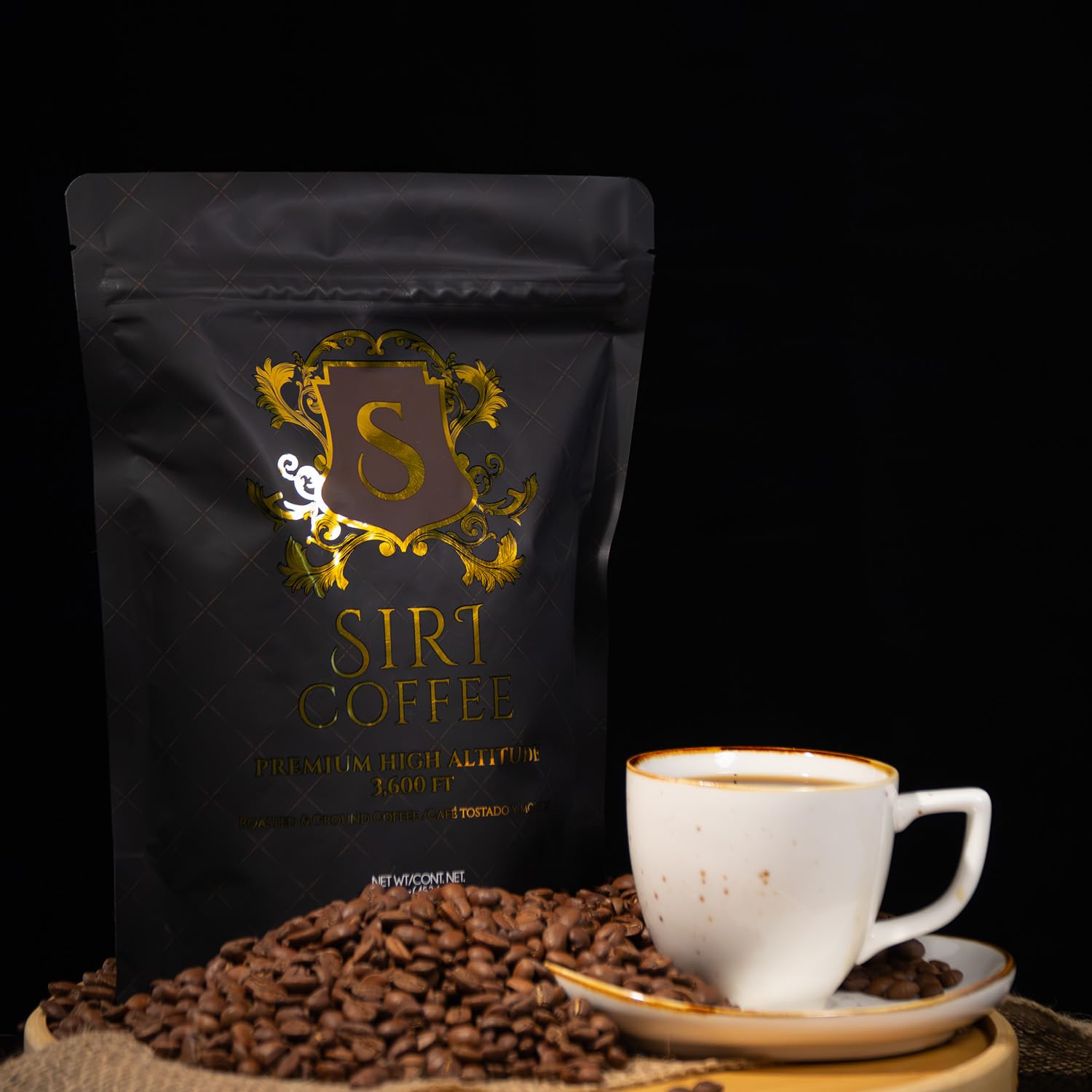Siri Roast Medium Roast Ground Coffee, 100% Arabica Coffee, Smooth Rich Flavor with Chocolate Notes – Premium Fresh Roasted Coffee for Drip & French Press,16 oz