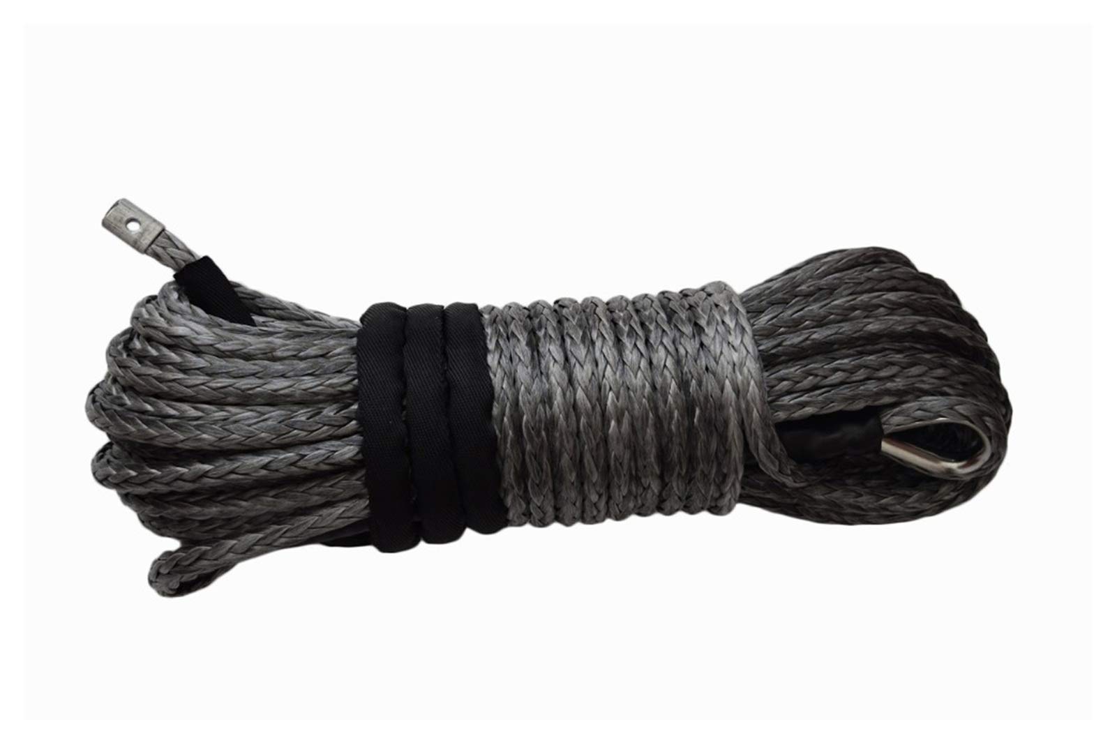 Winch Rope, 12mm*30m Grey Synthetic Winch Rope,Replacement Winch Cable,Plasma Winch Rope,Towing Ropes