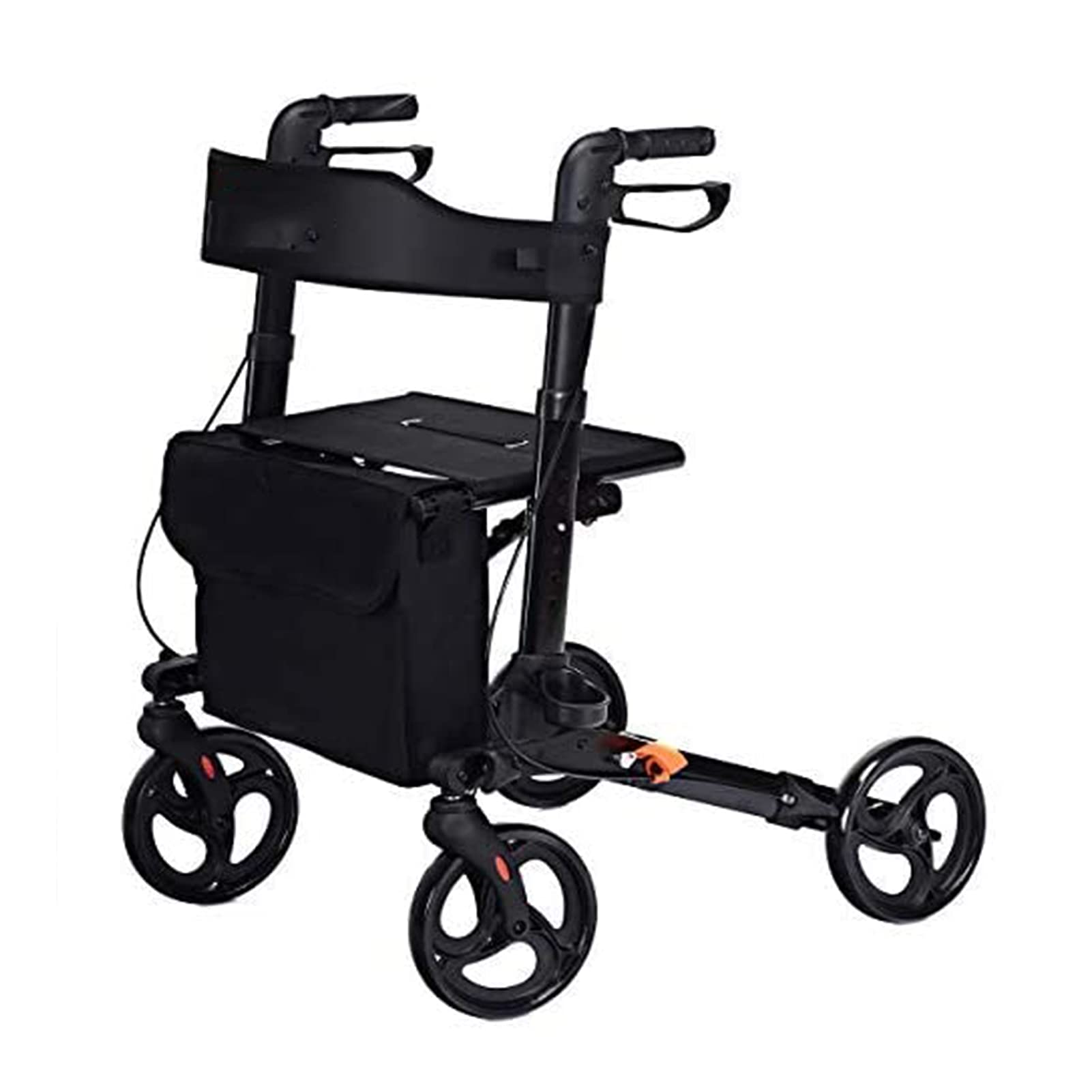 Walkers for seniors, Lightweight Folding Rollator Walker with Seat, Height Adjustable & Mobility Lightweight Rolling Adult Walker for Elderly & Senior for Shopping/Leisure Travel rollator walker, Dura