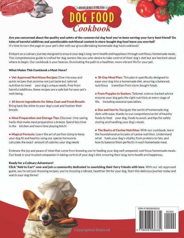 Homemade Healthy Dog Food Cookbook Nutritious Recipes for a Balanced Vet-Approved Diet