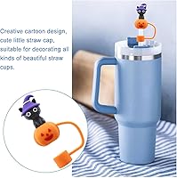 Vista 6 de Tapa de popote para copa Stanley, compatible con vaso de 30 y 40 onzas con asa, tapas de puntas de popote reutilizables de 0.4 pulgadas, tapas