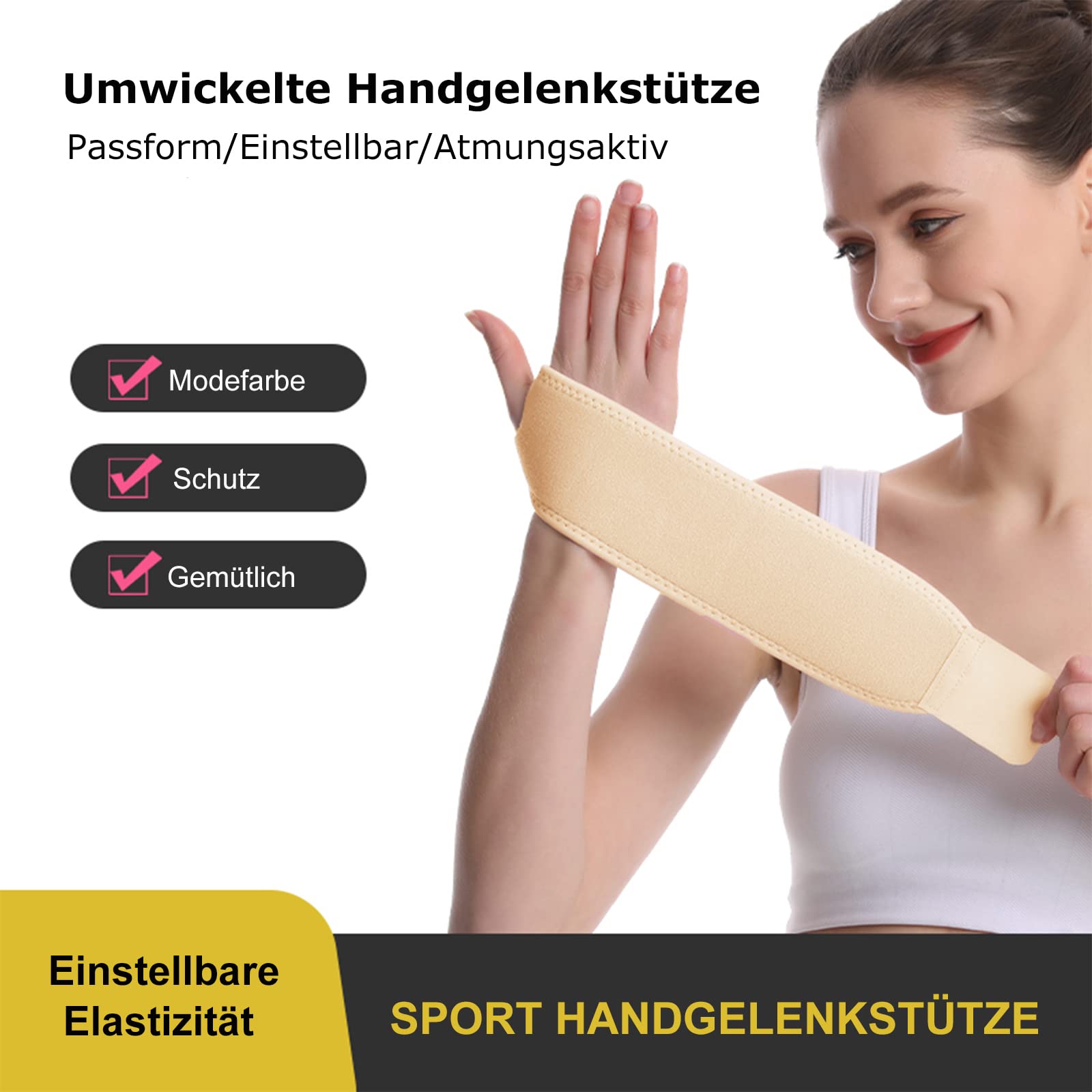 Tutore Polso Regolabile - 2 Pezzi, Per Sport, Artrite, Tendinite, Uomo/Donna - Foto 8