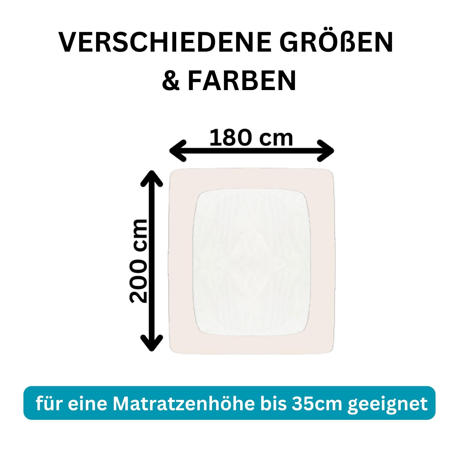 Moon Line-Platin Luxusklasse Spannbettlaken Spannbetttuch 200x220 240g/m² gezwirnte Qualität für Matratzen, Wasserbett und Boxspringbett (leinen)