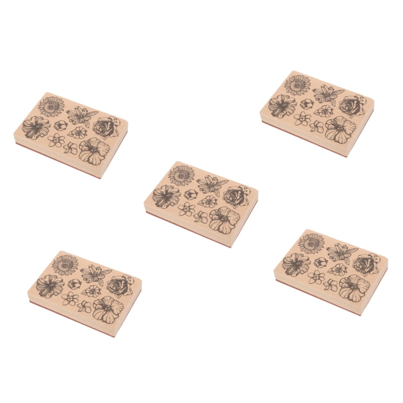 DOITOOL 5 Pièces Tampon Décoratif Diy pour Scrapbooking Outil Multi Fonctionnel pour Cartes Artisanat Détails