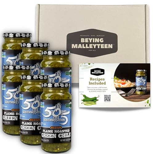505 Southwestern Green Chile Diced Flame Roasted - Medium (6 unidades de tarros de 40,64 ml) (por Beying Malleyteen)