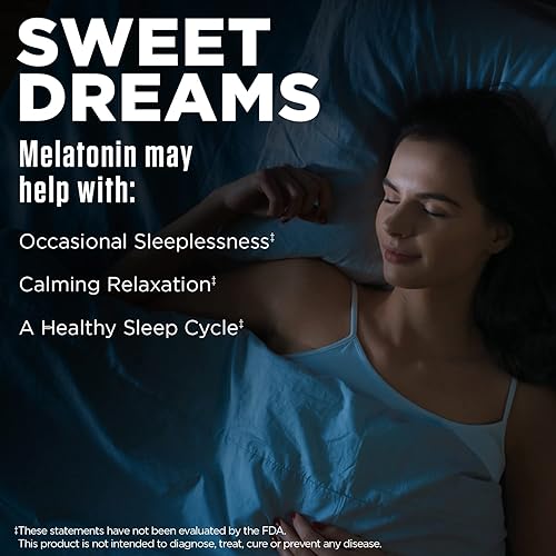 Miniatura 3 de KAL Ayuda para dormir de melatonina de 3 mg, tabletas de melatonina de disolución rápida, relajación calmante y apoyo al ciclo de sueño saludable,