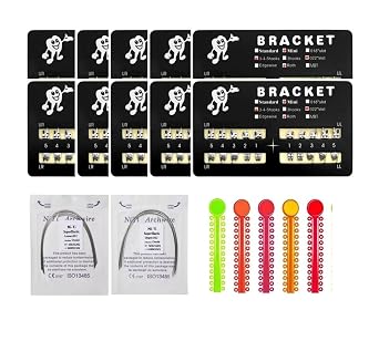 200pcs/Pack Teeth Model Mini Roth Brackets Roth 022 Slot Bondable with Hook on 345