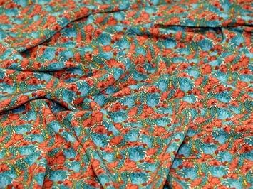 Liberty London Kensington Silk Crepe de Chine Fabric Coral - per Yard