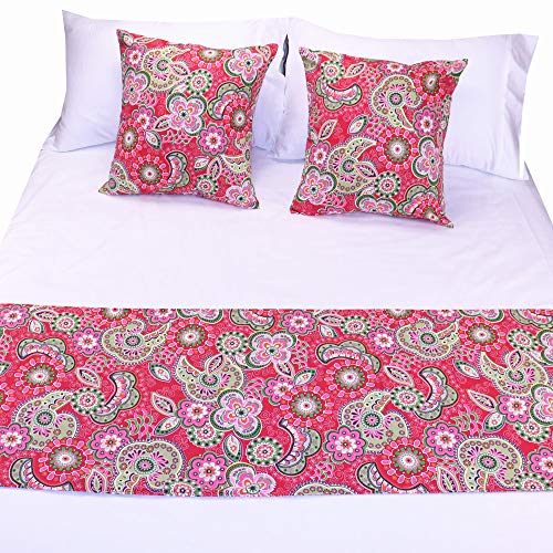 Yih Red Paisley Throw Pillow Covers 18 X 18 Inch, Pack Of 2 Decorative Square Pillow Covers Cushion Case For Sofa Bedroom Car #TOP1