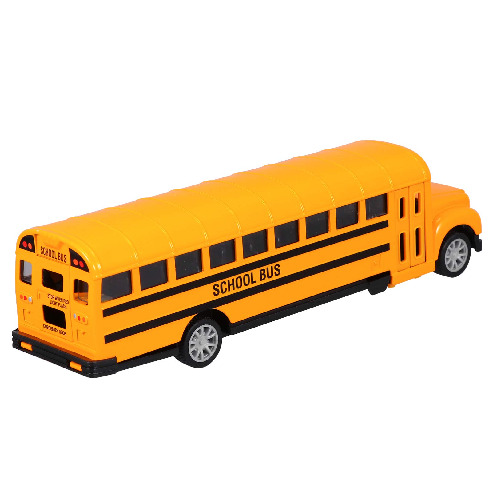Cabilock School Bus Model Toy Die Cast Vehicle Yellow Alloy Pull Back Car Toy for Kids (Large, 1:24)