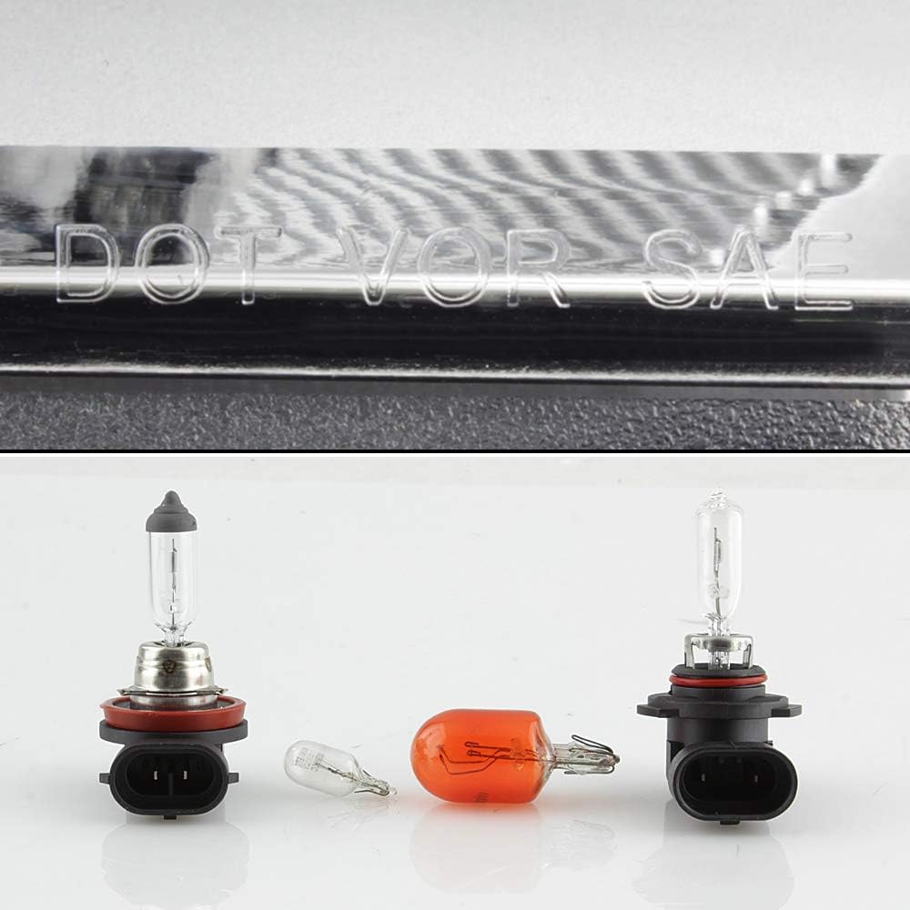 AKKON - Fits 2010-2015 Chevy Equinox LS/LT Model [Halogen Style] Chrome Headlights Driver + Passenger Side Pair
