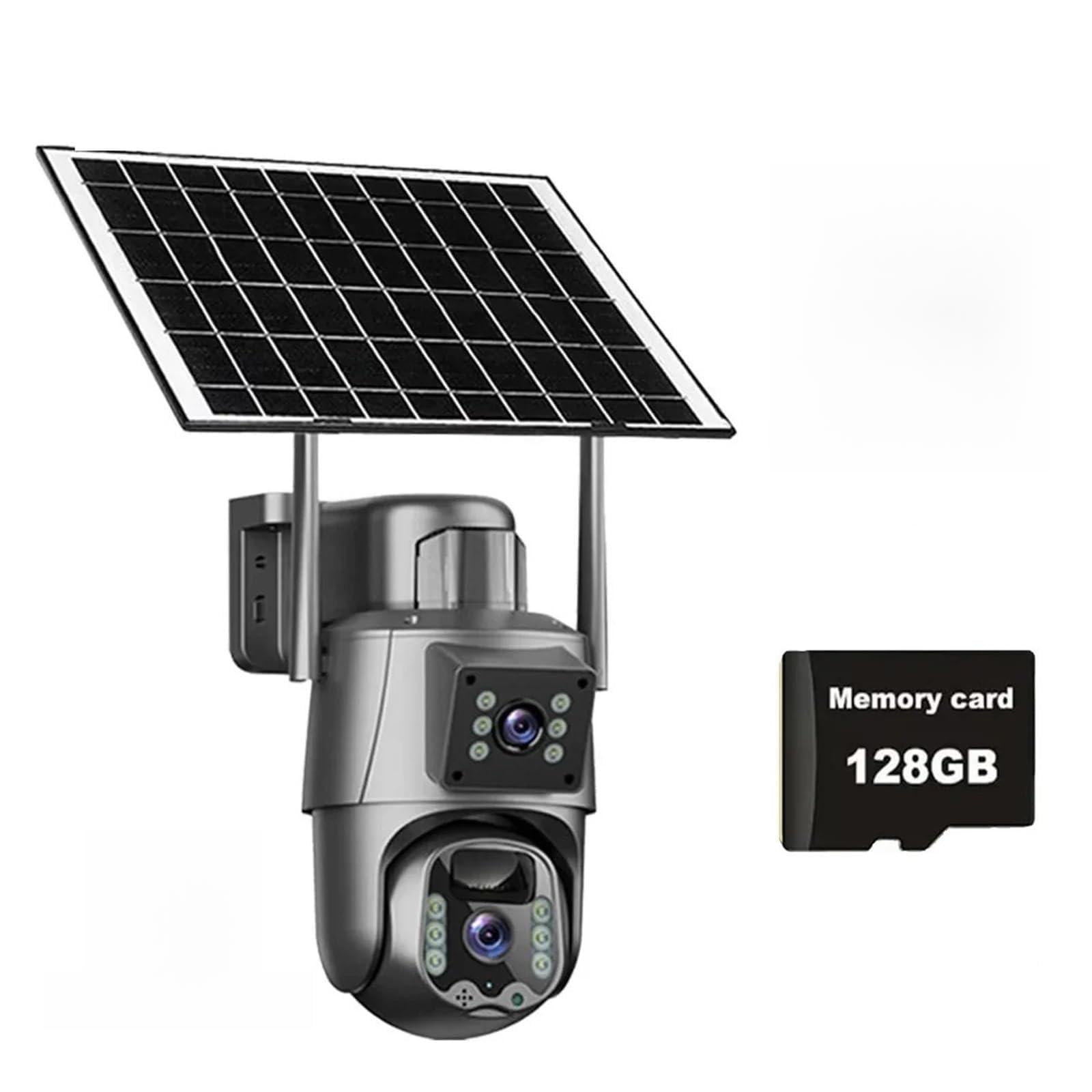 Cámara de seguridad exterior solar con protección IP contra cortes de luz