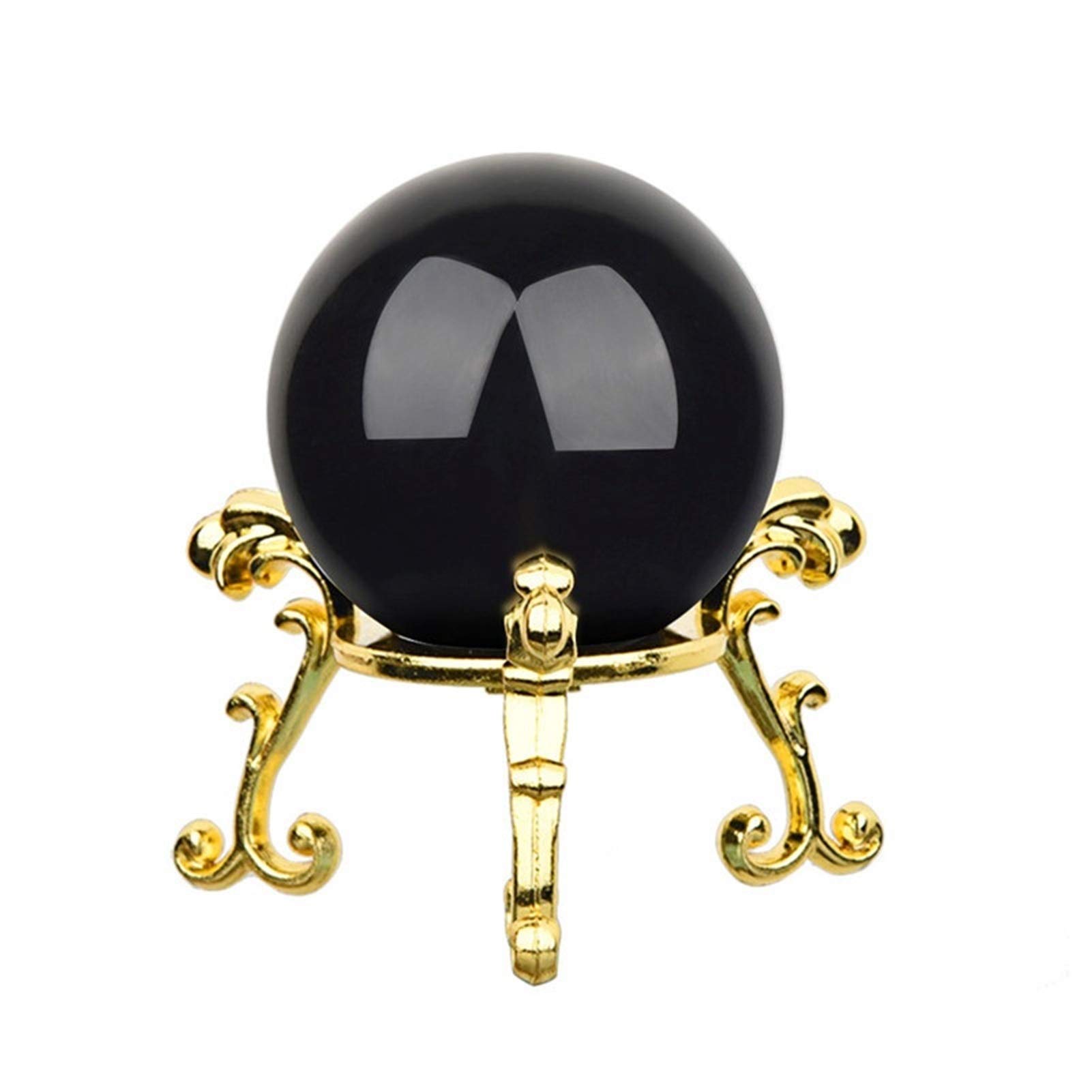 bola de cristal (en la magia occidental) Bola de cristal de 40 mm con placa de oro de oro Combinación de adornos caseros decorativos Decoración de la decoración de la fotografía de bodas bola de crist