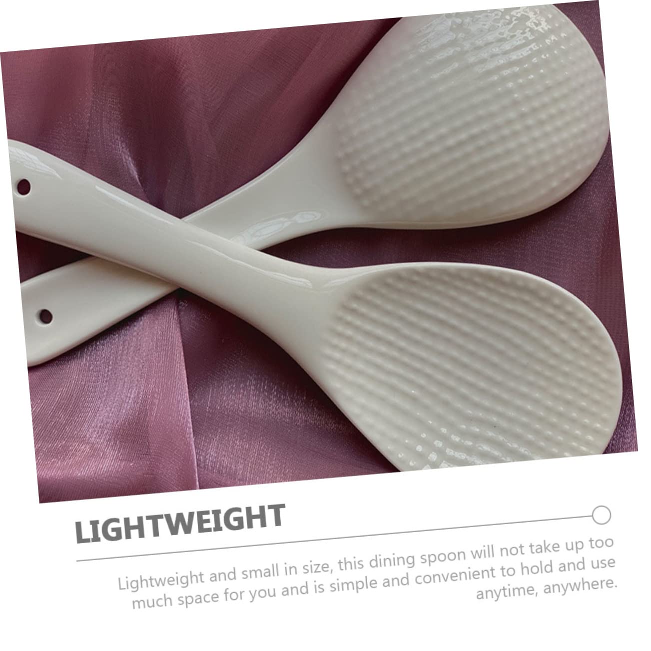 Garneck Ceramic Rice Spatula Rice Spoon Japanese Spoon Spoons for Home Serving Paddles Rice Paddle for Kitchen Asian Rice Cooker Rice Ladle Rice Scoops Server Lovely Spoon White Ceramics