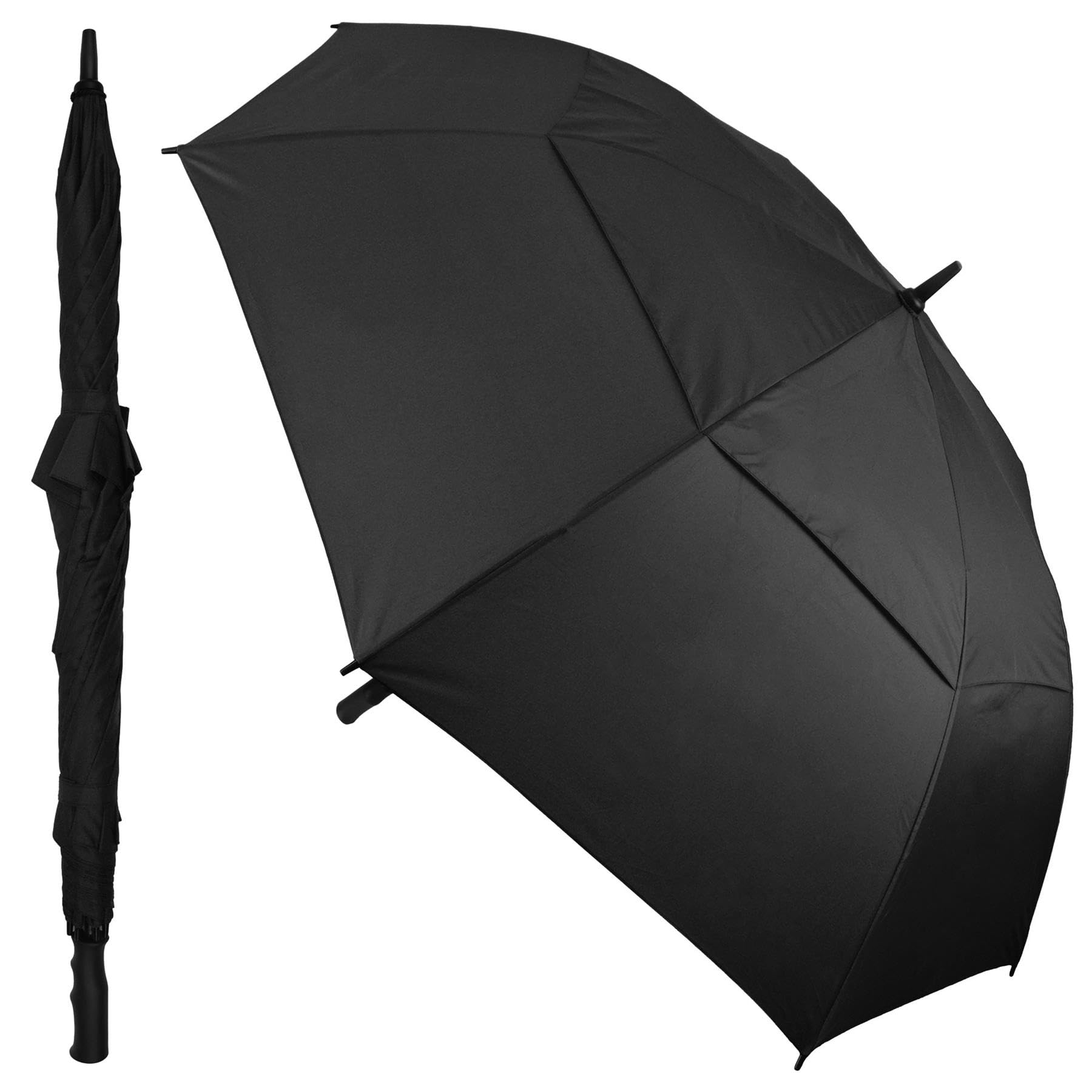 A2Z Golf Umbrella 152cm Double Canopy Windproof Auto Open Fiberglass Shaft