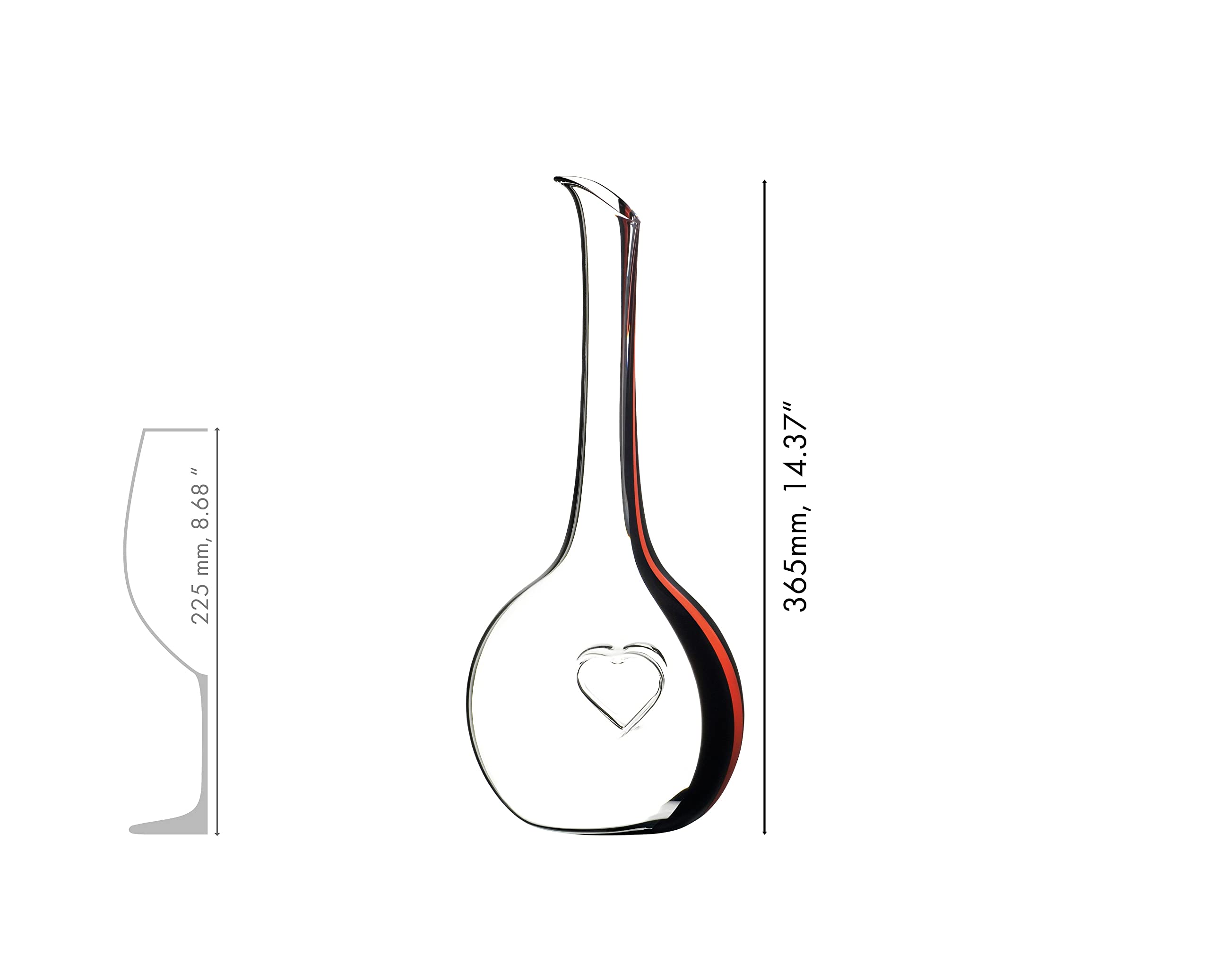 Riedel Black Tie Bliss Dekanter, rot