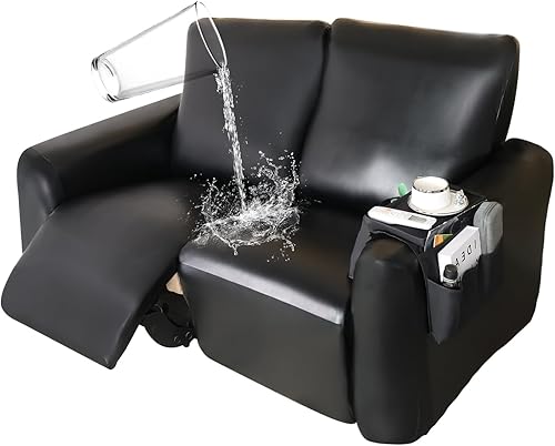 HewTLES Funda reclinable de piel sintética, funda elástica para sofá biplaza, funda impermeable para sofá, funda reclinable de 6 piezas, funda