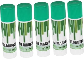 5pcs Green Livestock Marking Crayons for Cattle Sheep Goats Fade Resistant Marker for Efficient Farm Identification and Management