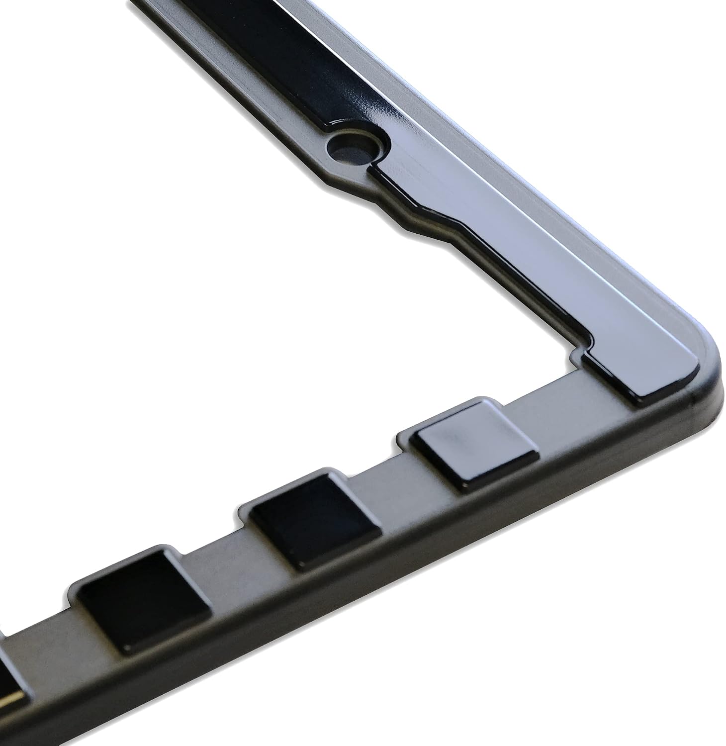 American Flag License Plate Frame Tag Bracket with 3D Raised Stars and Stripes. (We The People) (AF_Dome)