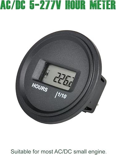 Miniatura 2 de Yooreal Generador de CACC, medidor de horas de mantenimiento redondo, impermeable, funciona en varios de ZTRcortacésped de equitación, generador de