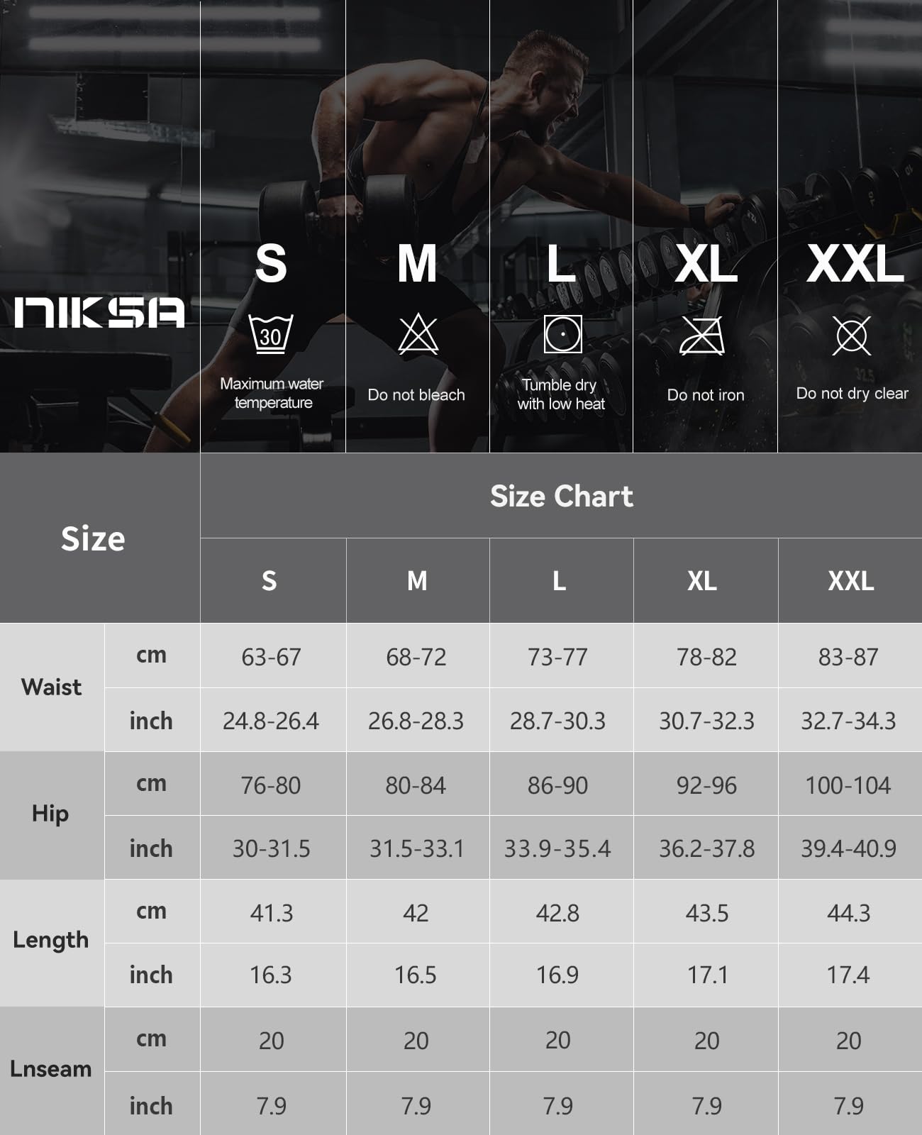 Niksa Lot de 3 shorts de compression pour homme, en élasthanne, pour entraînement, course à pied, sport