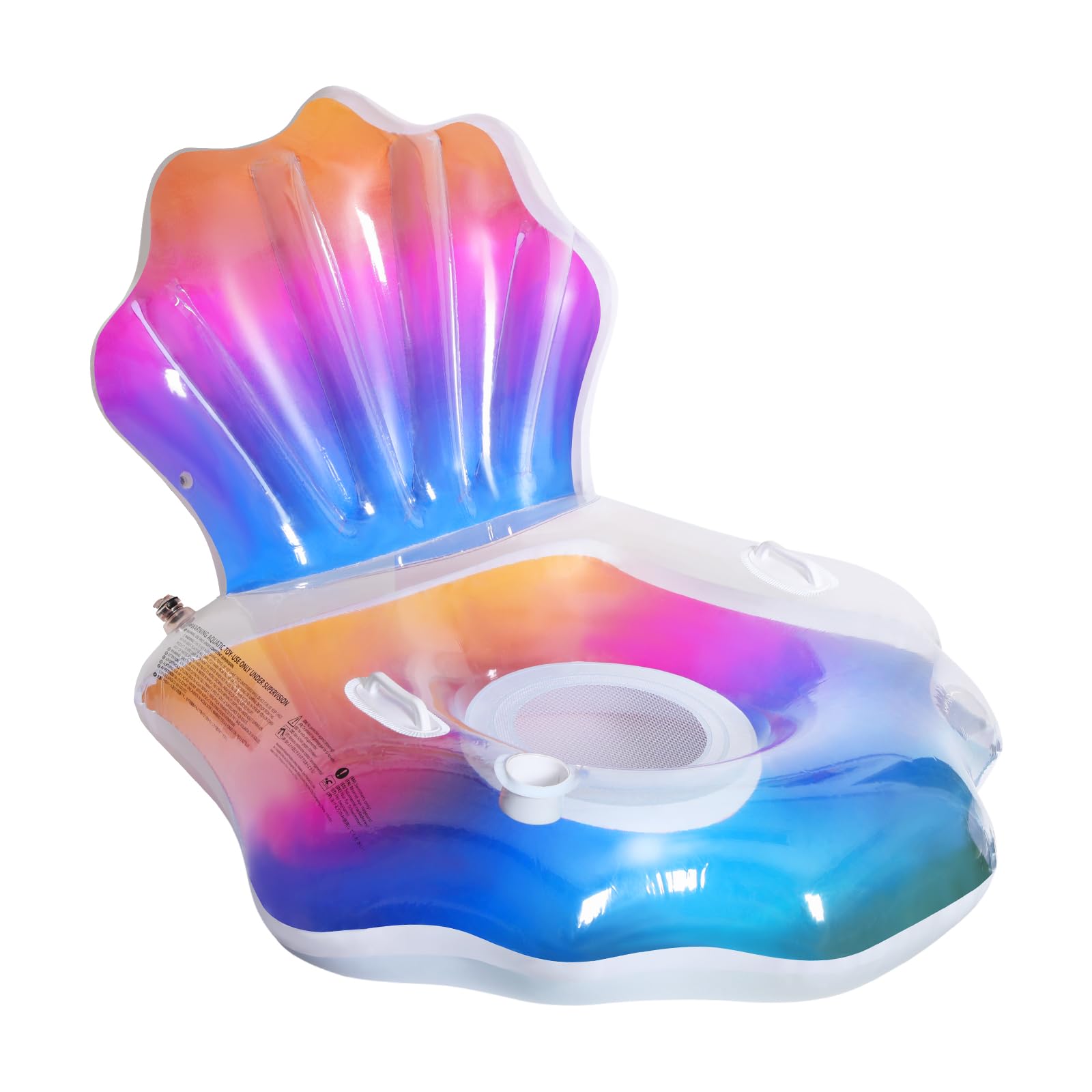 MoKo Flotador Inflable Piscina Grande, Colchoneta Hinchable Piscina para Adultos con Porta Bebidas Integrado, Hamaca Flotante Piscina Verano Fiesta