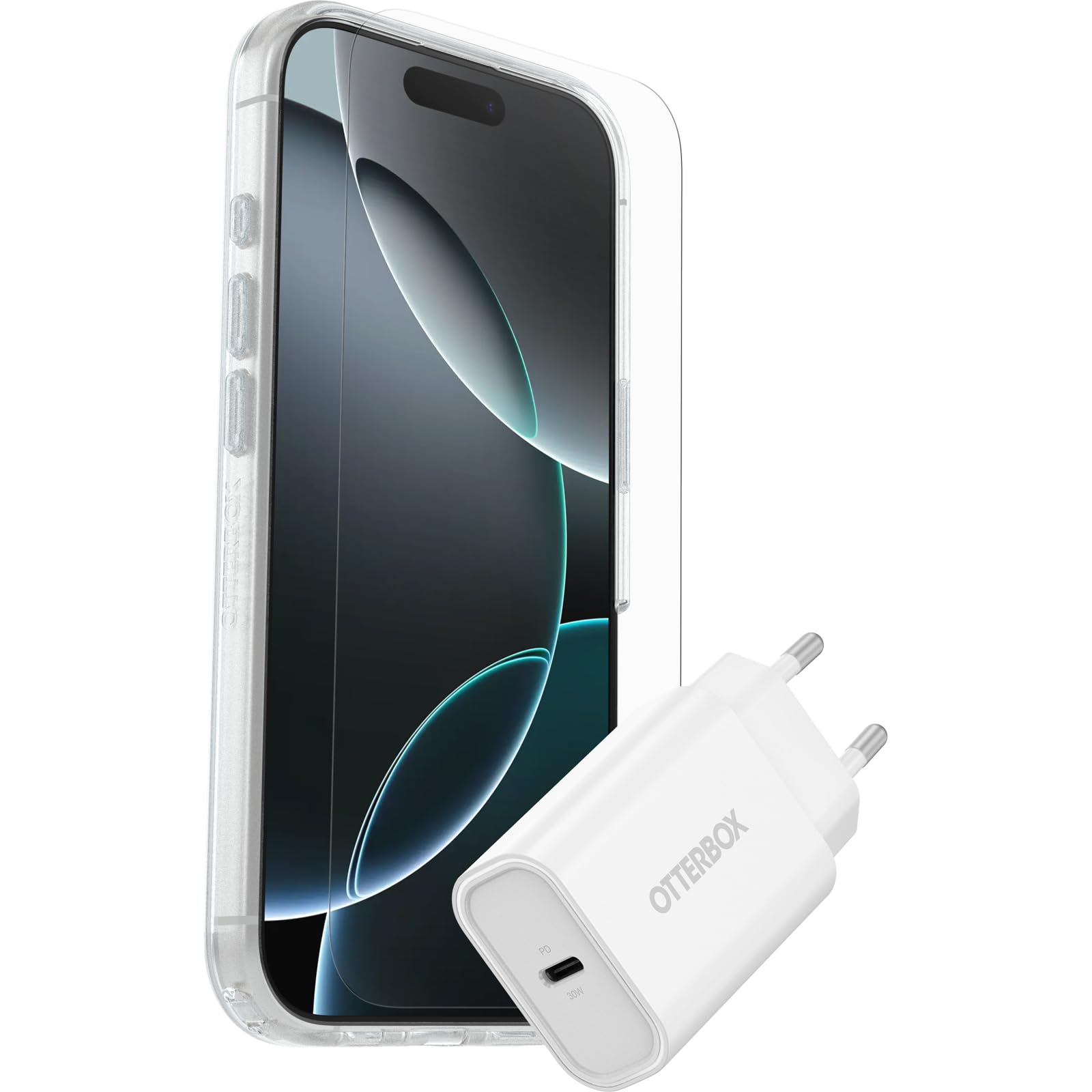 OtterBox Drop Protection Bundle for iPhone 16 Pro; Symmetry Series Clear MagSafe Protetive Thin Case - Image 2