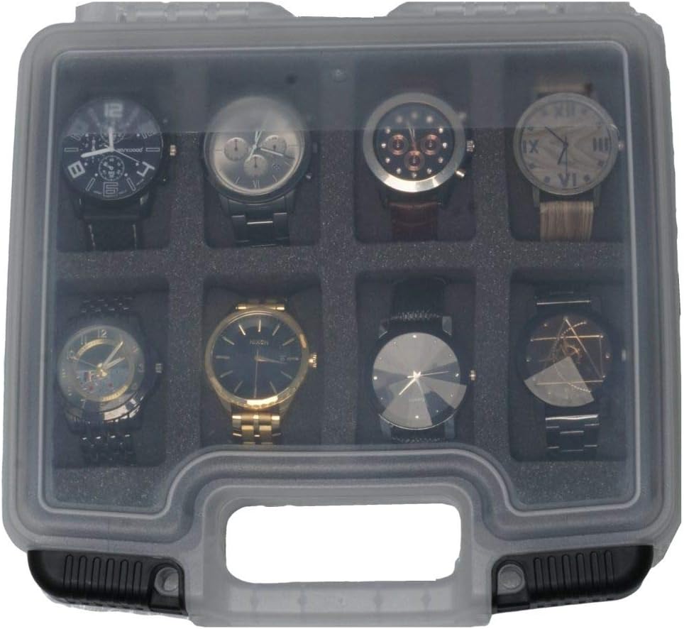 Case Club 8 Watch Carry Case - Organize & Protect Your Watch Collection in a Hard Shell, Easy-to-View, Travel & Storage Case - For Men's & Women's Watches of Various Sizes in a Padlockable Display Box