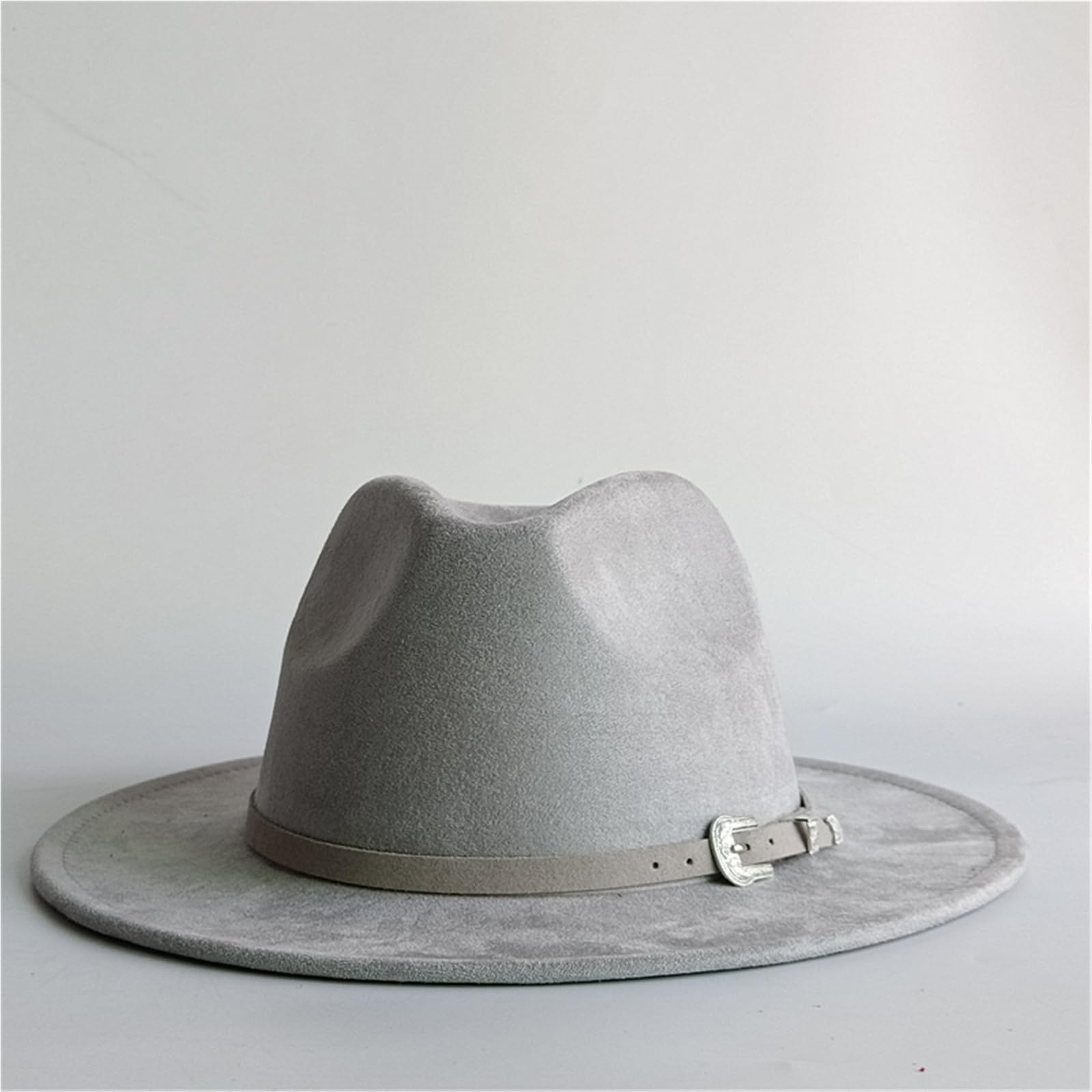 Zamszowa aksamitna twarz kapelusz fedora mężczyźni jazz panama unisex zielone szerokie rondo sombrero 52-58 cm regulowany