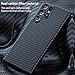 RIZZ Carbon Fiber Case for Samsung Galaxy S22 Ultra 5g [3D Texture Hand Feel] Slim Thin Real Aramid Fiber S22 Ultra Phone Cover Military-Grade Fall Protection