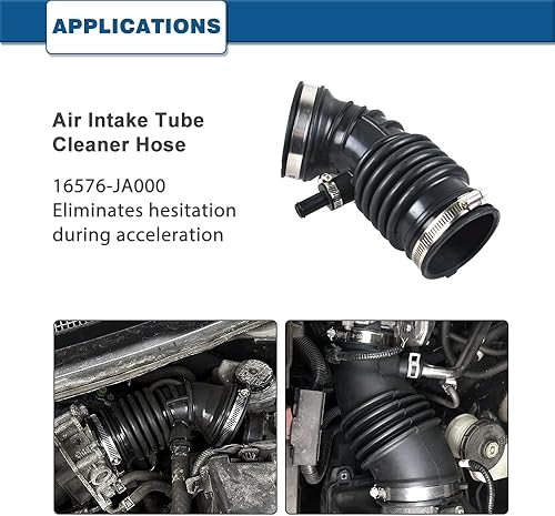 Miniatura 10 de Manguera de admisión de aire compatible con Nissan Frontier 1999-2004 y Nissan Xterra V6 2000-2004 3.3L- Tubo de filtro de admisión que reemplaza #