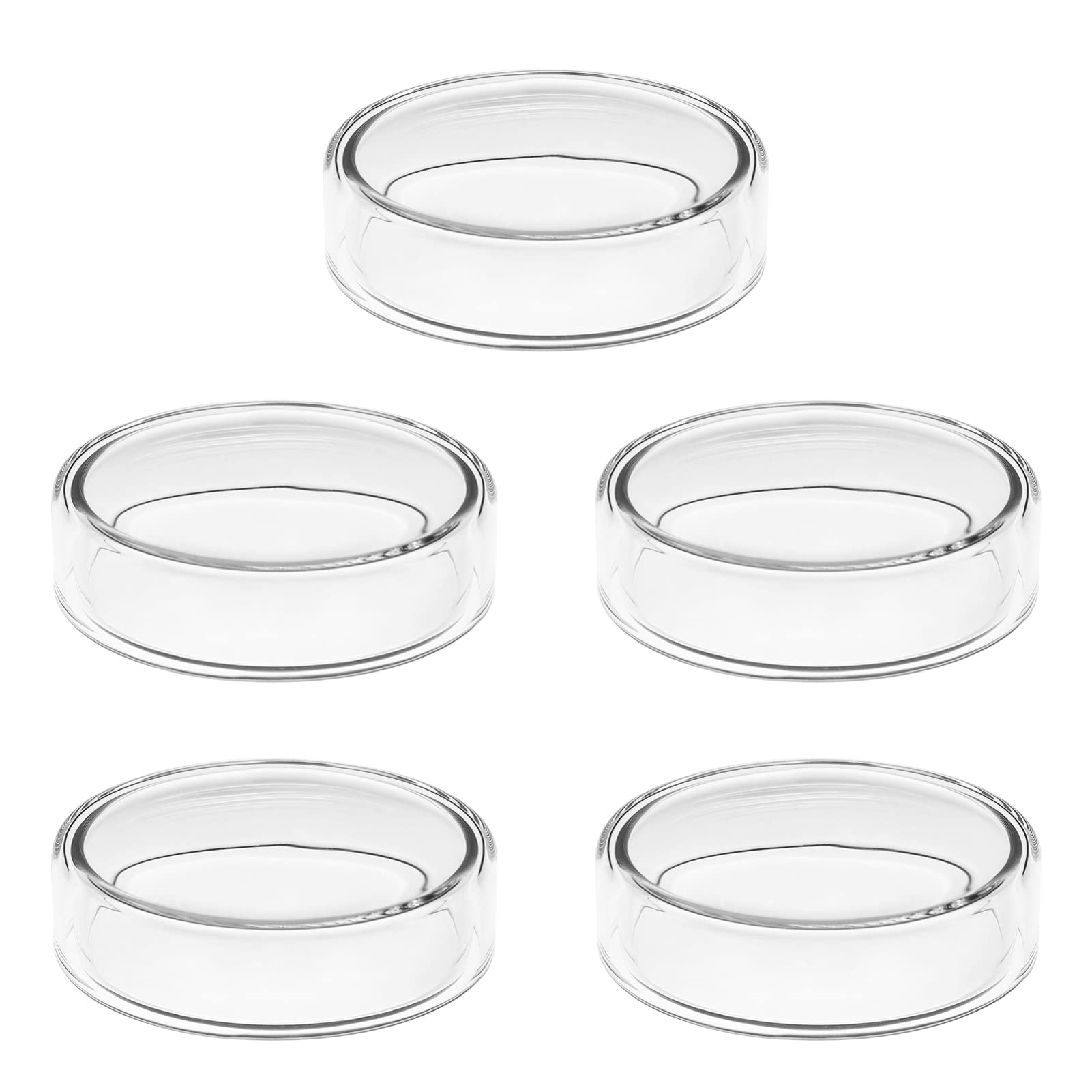 ibasenice Cell Culture Petri Dishes 5pcs Glass Tissue Culture Dishes Petri Dishes for Laboratory