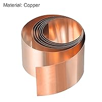 Vista 88 de uxcell Copper Sheet Roll, Metal Foil Plate 1000mm x 20mm x 0.8mm