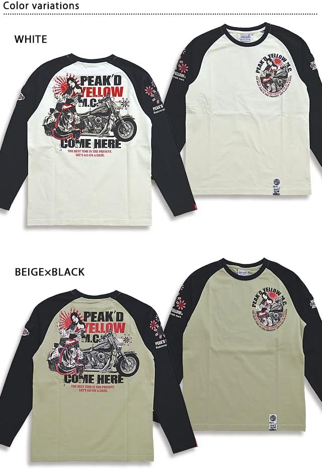 Amazon | (ピークドイエロー)Peak'd Yellow バイクロングTシャツ