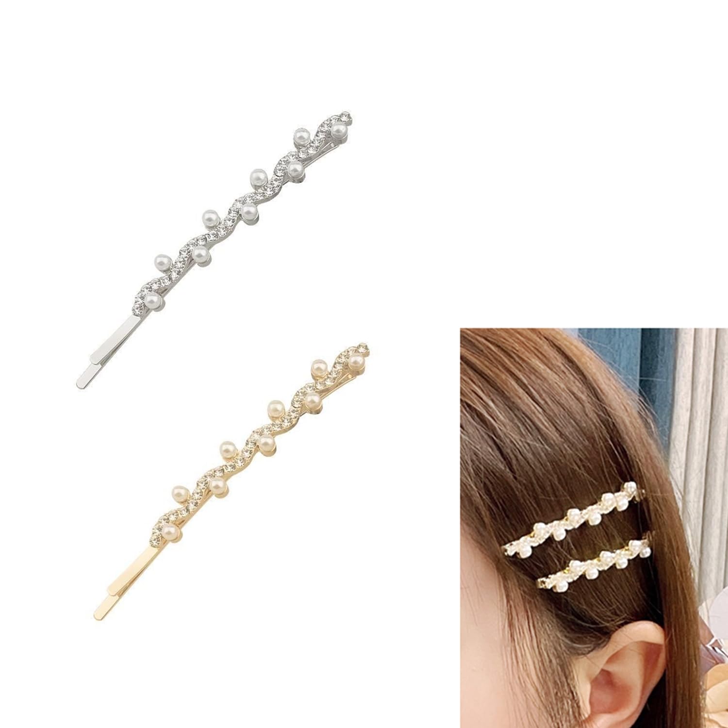 Amazon | ChasCoCoヘアピン ヘアクリップ スリーピン ぱっちん留め