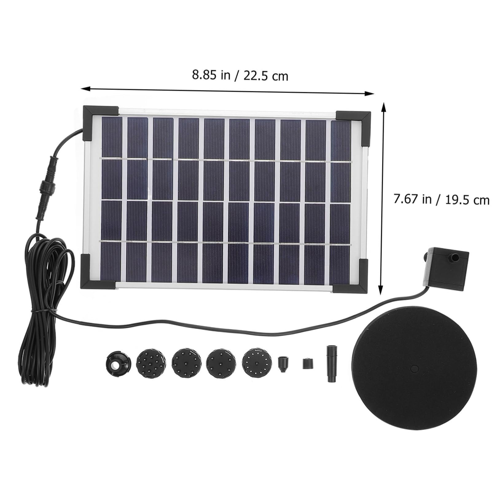 Yardwe Pompe Automatique - Pompe À Eau Avec 6 Arroseurs Pour Bassin De Jardin Alimentée Par Énergie Solaire Sans Électricité