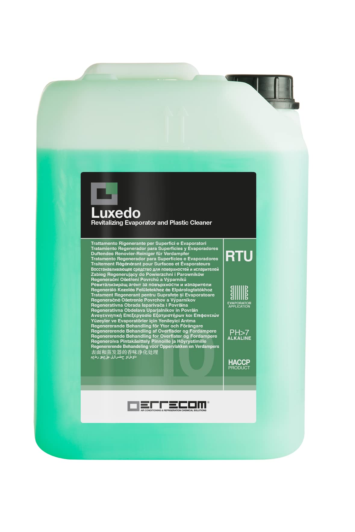 Errecom Luxedo, Igienizzante Alcalino Profumato per Superfici - Pronto all'Uso - Disinfettante registrato in Germania (N-108929), flacone con trigger da 10 L