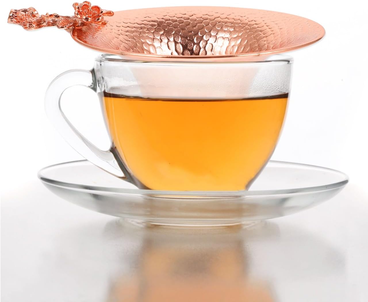 Copper Plum-shaped Tea Infuser Oxidation-resistant Tea Strainer Filter at Home
