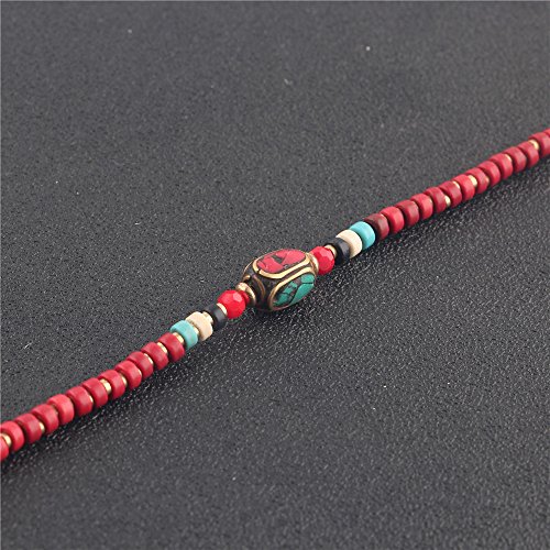 Image of kelistom Bohemian Ankle Bracelets for Women Handmade Natural Stone Beaded Chain Anklet