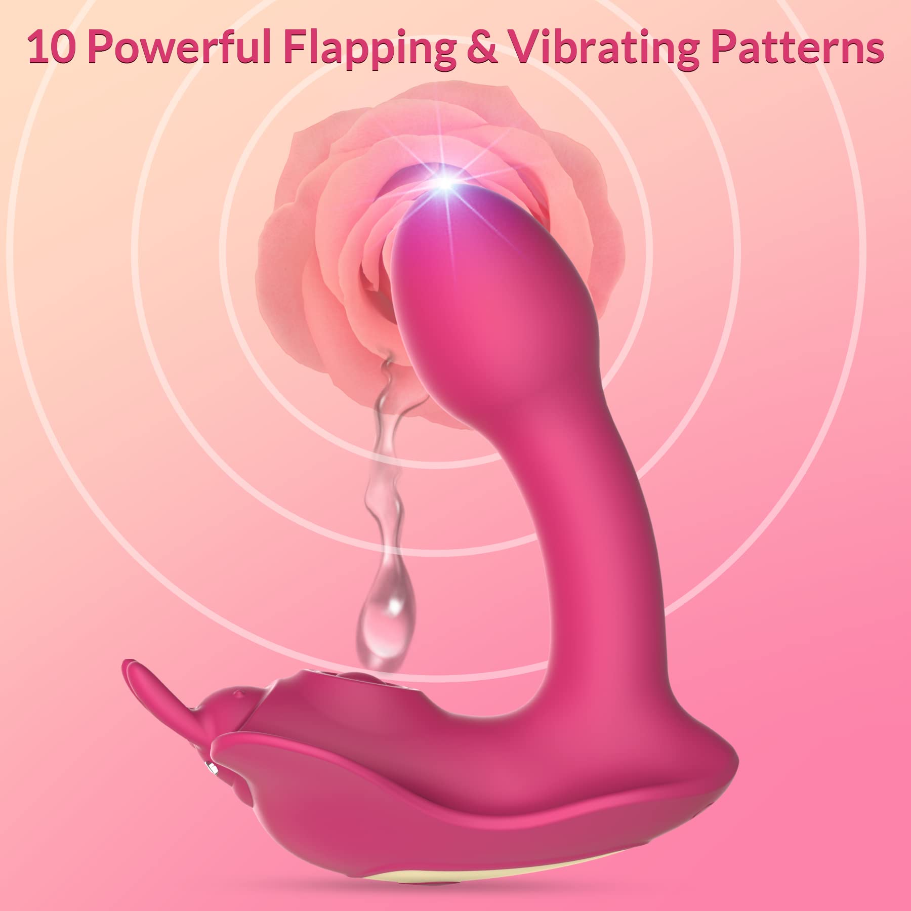 Dual-Action Remote Wearable Vibrator - MEANINS Sophia, G Spot Vibrator with  Vibrating & Flapping Modes, Vibrating G Spot Dildo, Sex Toys for Women's Sex  Pleasure, Rose Red : Amazon.com.au: Health, Household &